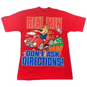 Vintage 1990’s “Real Men Don’t Ask Directions!” Graphic Humor/comedy T-Shirt
